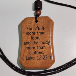custom engraved necklace (wooden)