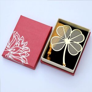 leaf bookmark, metal hollow bookmark