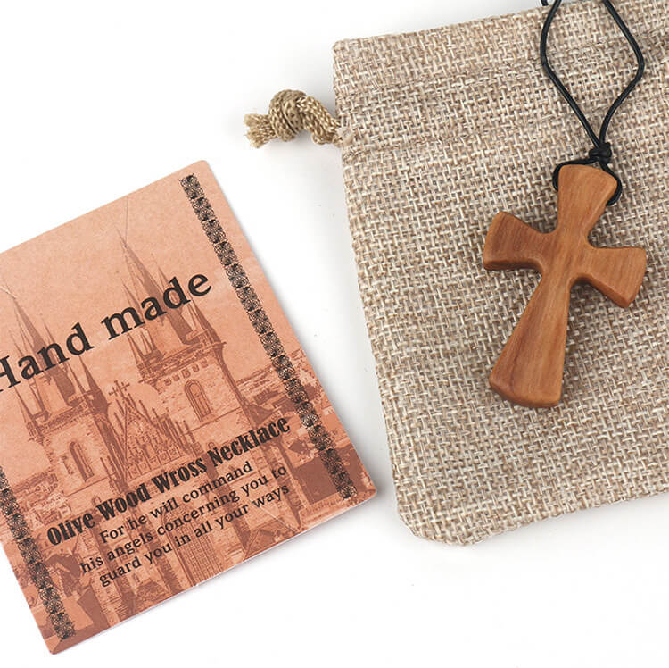 It is a Wooden Cross Necklace Adjustable, Gift Wooden Cross